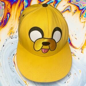 Adventure Time Jake the Dog Snapback Hat Yellow Cartoon Network Baseball Cap OS